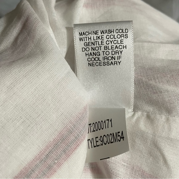 NWT Chelsea & Violet Pen Striped Button Down Ruched Maxi Dress Women's Size L - Picture 10 of 10